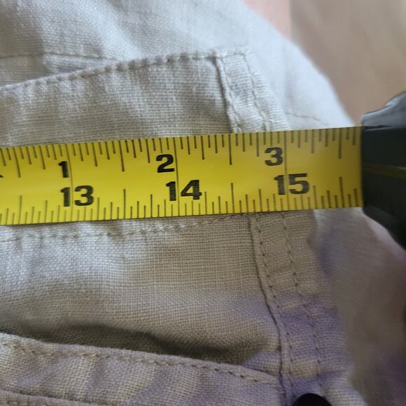 Gianni Bini Linen Shorts Size 23 100% Linen White Colored Good Condition - Picture 6 of 8